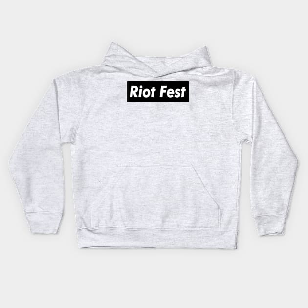 Riot Fest Meat Brown Kids Hoodie by Easy On Me